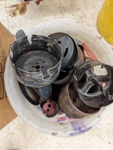 Huge lot of mixed hole saw Blades and other drill bits