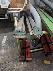 Huge Lot of Mixed Pallet Rack Uprights and Cross Beams