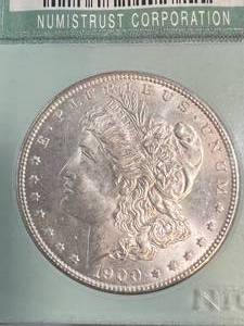1900 US MORGAN SILVER DOLLAR NTC MS66