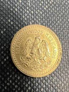 1918 MEXICO GOLD 2 � PESOS (MELT.06 TROY OZ PURE GOLD)