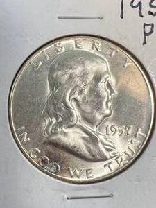 1957 US FRANKLIN HALF DOLLAR