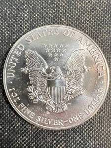 1990 AMERICAN SILVER EAGLE .999 FINE SILVER