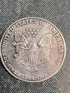 1992 AMERICAN SILVER EAGLE 1 TROY OZ .999 FINE SILVER