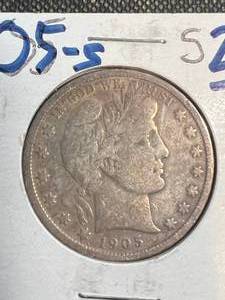 1905-S BARBER HALF DOLLAR
