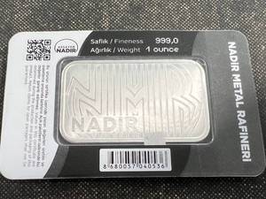1 TROY OZ .999 FINE SILVER NADIR BAR