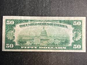 1929 US $50 NATIONAL BANK OF KANSAS CITY FEDERAL RESERVE NOTE