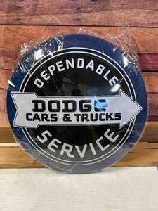 Dodge Metal Oval Sign 16 Inch Diameter