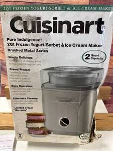 New Cuisinart 2qt Ice Cream  Yogurt Maker