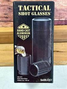 New Tactical Cast Aluminum Shot Glasses