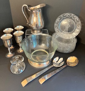 lot 65 image: Entertain in Style FOSTORIA & More