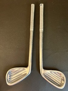 lot 26 image: Pewter Golf Salad Tongs