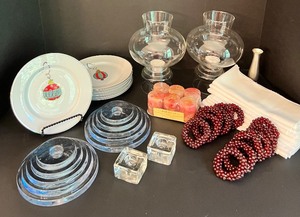 lot 59 image: Fields Dessert Plates, Candle Holders & More