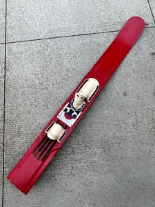 lot 142 image: Vintage Wood Water Ski - ANKOR Vinyl Castile
