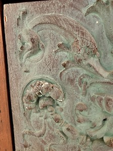 lot 101 image: Wooden Bronzed-like Wall Hanging Art piece