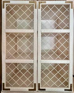 lot 81 image: Vintage Wicker Stackable Cabinets