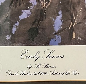 lot 82 image: EARLY SNOWS by AL BARNES Signed and Numbered (26765000) Framed art