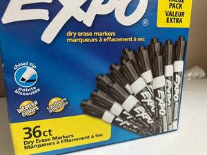 Black Dry Erase Markers