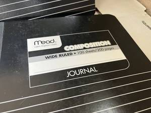 Wide Ruled Composition Books