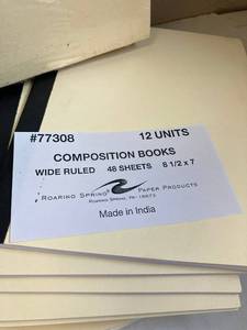 Wide Ruled Composition Books