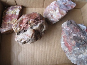 Reddish Stone with Crystals