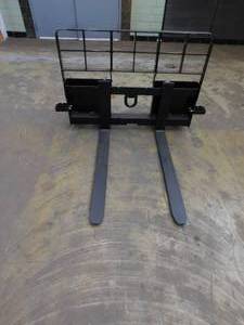 lot 13 image: New Skid Steer Fork Plate with  Forks