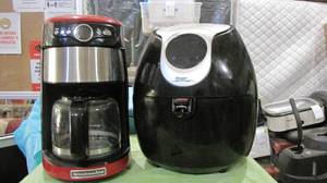 Coffee Pot, Air Fryer and 2 Irons