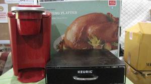 Keurig, Cup Holder and a Thanksgiving Platter