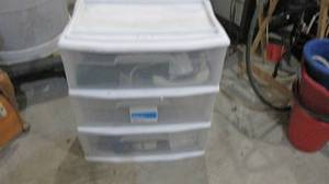 4 Drawer Storage System filled with small electronics