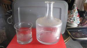 Glassware with Ships Etched on them
