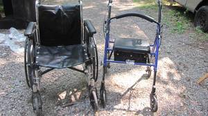 Manual Wheelchair and a walker
