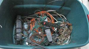 Huge tote full of extension cords