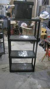 4 Tier shelf with plastic file box