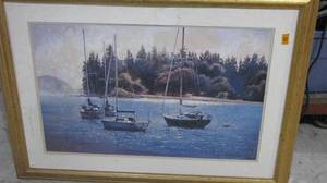 Print of Boats on the Water