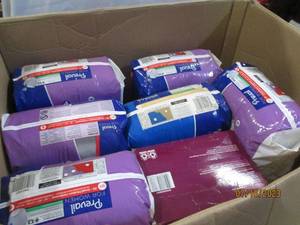 Large lot of assorted adult bladder control garments