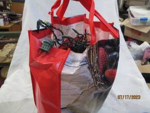Bag with christmas lights