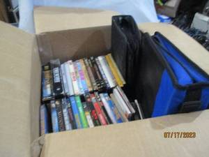 Box full of DVDs