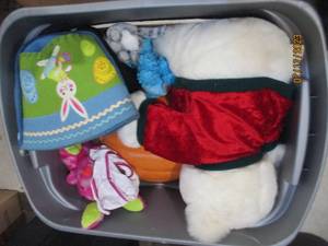Tote with stuffed animals
