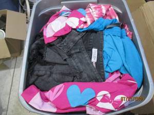 Box of assorted clothing