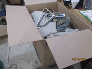 Box of assorted clothing, great for resale