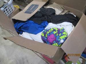 Box of assorted clothing