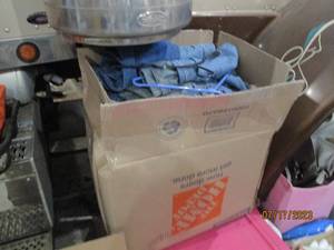 Box of assorted clothing
