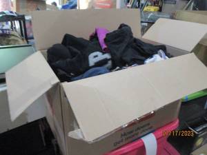 Box of assorted clothing
