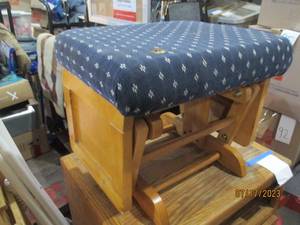 Wood framed and padded glider style Rocking Ottoman
