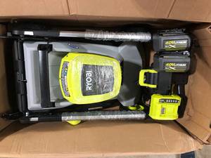 RYOBI 40V HP Brushless 21 in. Cordless Battery Walk Behind Self-Propelled Lawn Mower No Bag Included   Customer Returns See Pictures