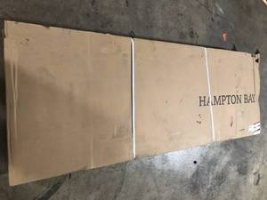 Hampton Bay 10 ft. x 10 ft. Holden Outdoor Patio Black Hard Top Galvanized Steel Gazebo  Customer Returns See Pictures