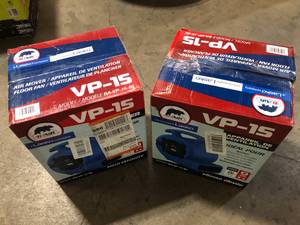 2 Lots of B-Air 18 HP Air Mover Carpet Dryer Floor Blower Fan for Home Use in Blue  Customer Returns See Pictures