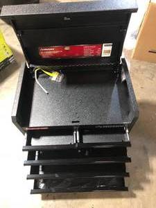 Husky 26 in. W x 15.9 in D Standard Duty 5-Drawer Top Tool Chest in Textured Black Slight Damage Customer Returns See Pictures