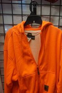 lot 111 image: Berne Apparel Brand Blaze Orange Full Zippered Insulated Hoodie