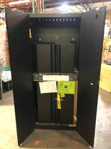 Husky 3-Piece Regular Duty Welded Steel Garage Storage System in Black   Customer Returns See Pictures