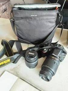 lot 13 image: Nikon D3200 Camera With Case & Accessories